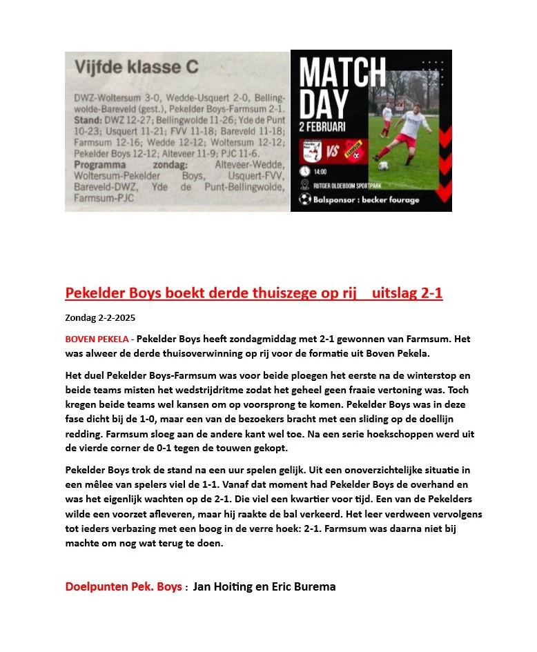 Artikel from season 2024-2025