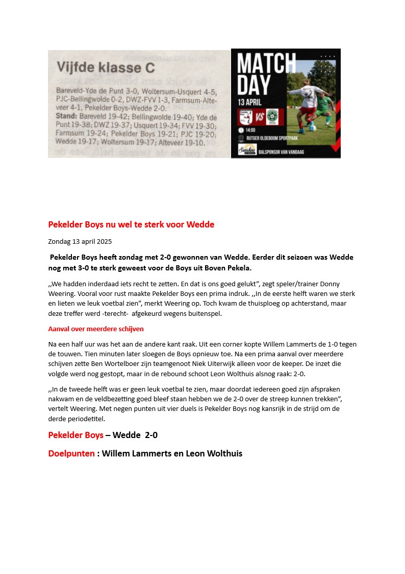 Artikel from season 2024-2025