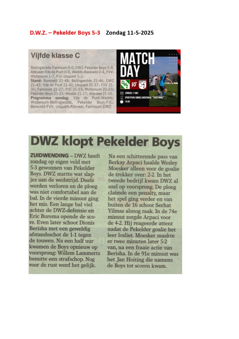 Artikel from season 2024-2025