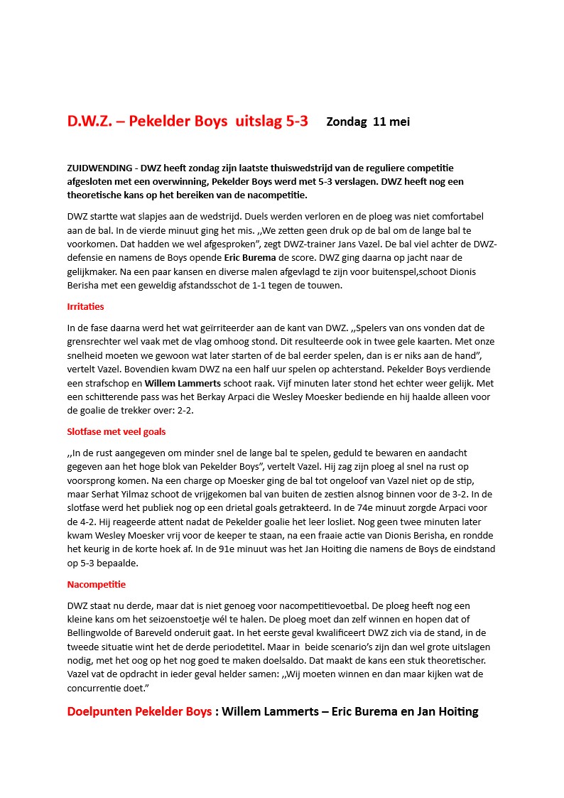 Artikel from season 2024-2025